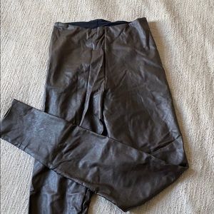 COMMANDO ESPRESSO LEATHER LOOK CONTROL LEGGING MED